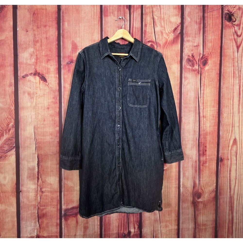 Lee Dark Blue Denim Shirt Dress M